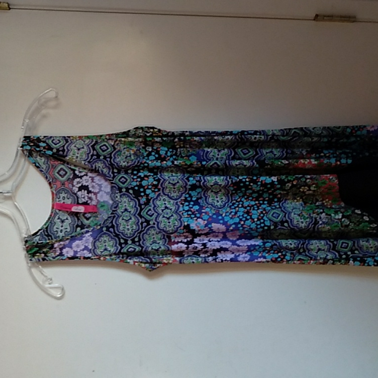 Cristina Love Floral Sleeveless High Low Dress Size L